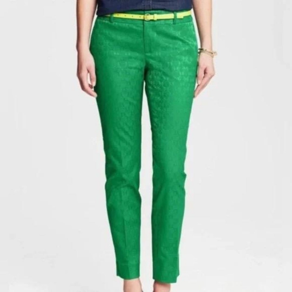 Banana Republic Green Slim Ankle Trousers